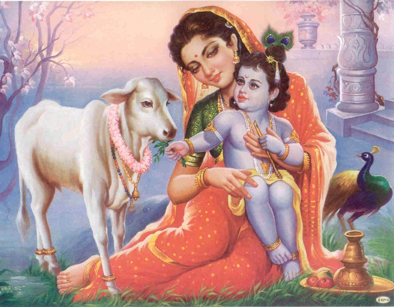Krishna with Yashoda love